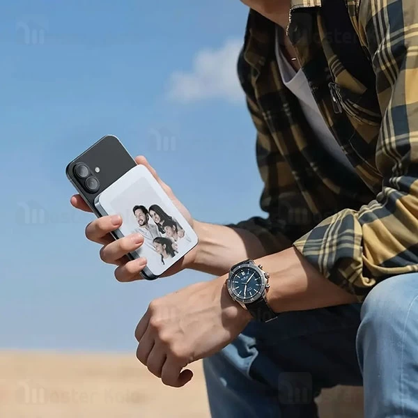 پاوربانک وایرلس 5000 مگ سیف گرین لاین Green Lion Frame GNPWRFMPBBL توان 20 وات