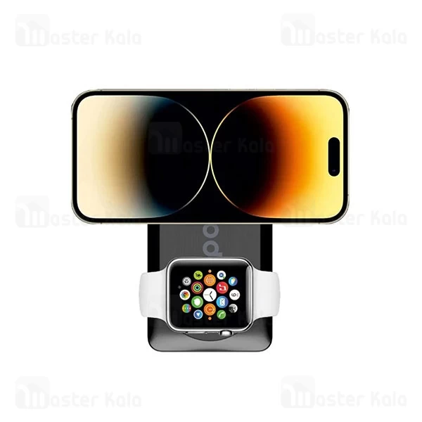 پاوربانک وایرلس مگ سیف 10000 پرودو Porodo Magsafe PD-PBFCH021-BK توان 20 وات با قابلیت شارژ اپل واچ