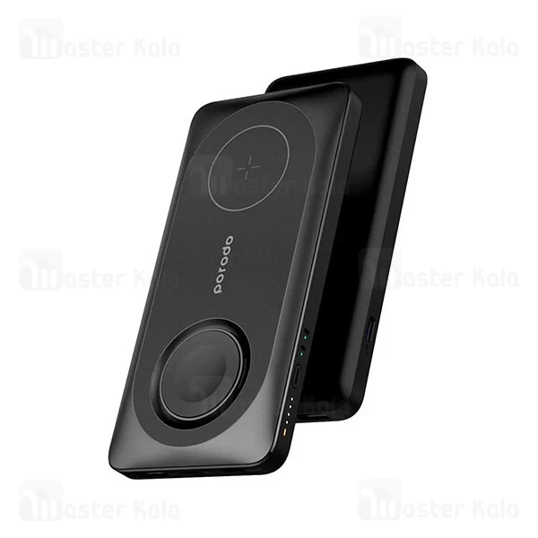 پاوربانک وایرلس مگ سیف 10000 پرودو Porodo Magsafe PD-PBFCH021-BK توان 20 وات با قابلیت شارژ اپل واچ