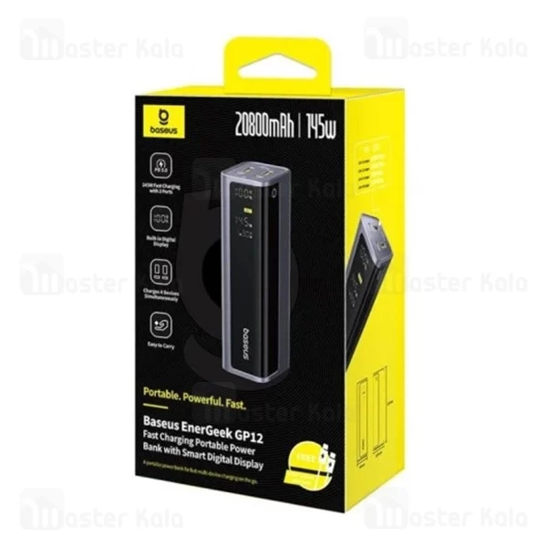 پاوربانک 20800 بیسوس P14582109813-00 توان 145 وات همراه با کابل تایپ سی