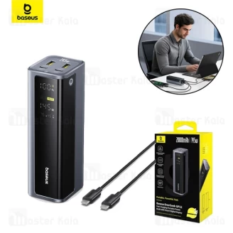 پاوربانک 20800 بیسوس Baseus EnerGeek GP12 P14582109813-00 توان 145 وات همراه با کابل تایپ سی