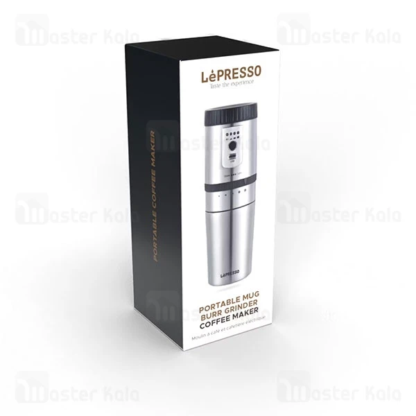 قهوه ساز و آسیاب قهوه لپرسو LePresso Portable Mug Burr Grinder LPGCMSM ظرفیت 250 میلی لیتر