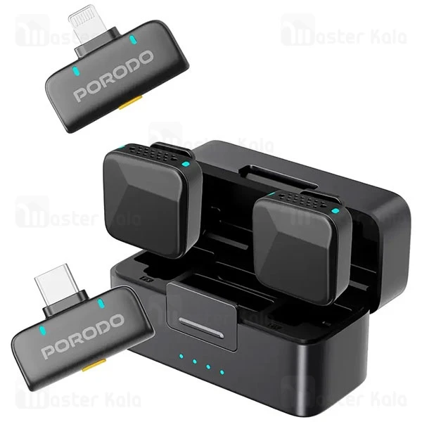 میکروفون بی سیم پرودو Porodo Orion Lavalier Microphone PDLAMPHF75BK