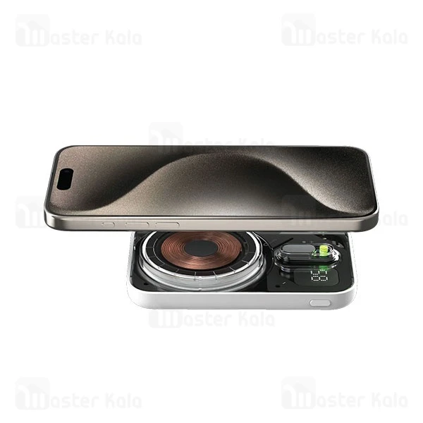 پاوربانک وایرلس فوق نازک 5000 مگ سیف مومکس Momax 1-Power Flow IP126 توان 15 وات