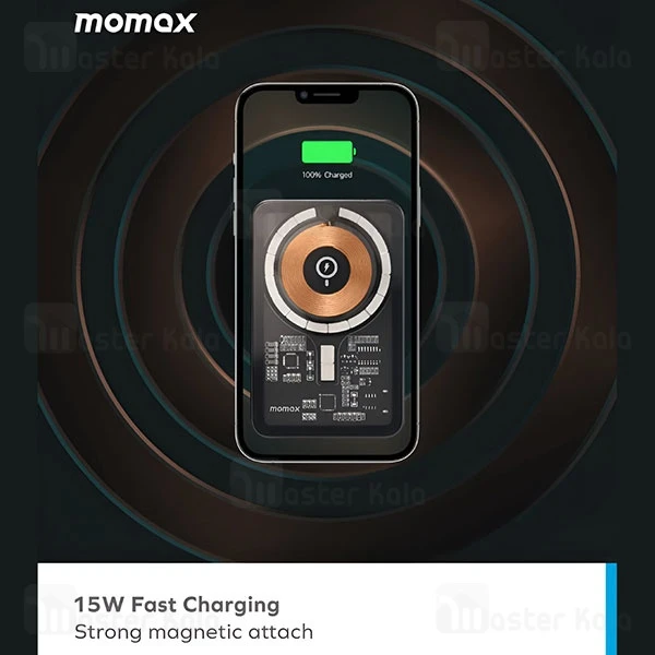 پاوربانک وایرلس 10000 مگ سیف مومکس Momax Q.Mag Power 11 IP111 توان 20 وات
