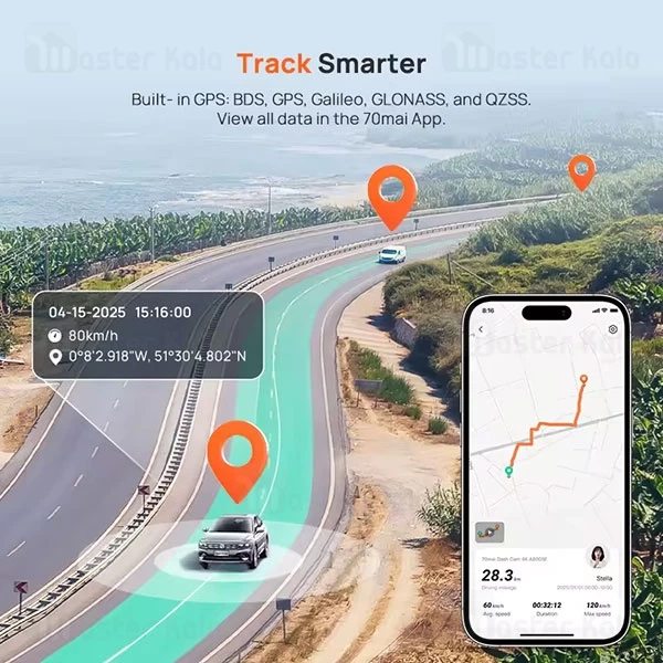 دوربین خودرو شیائومی Xiaomi 70mai A800SE Dash Cam همراه دوربین عقب