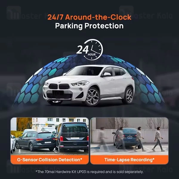 دوربین خودرو شیائومی Xiaomi 70mai A800SE Dash Cam همراه دوربین عقب