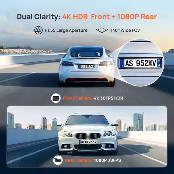 دوربین خودرو شیائومی Xiaomi 70mai A800SE Dash Cam همراه دوربین عقب