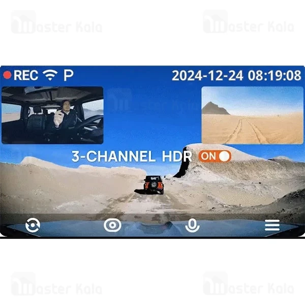 دوربین خودرو شیائومی Xiaomi 70mai T800 با دوربین داخل خودرو و همراه دوربین عقب