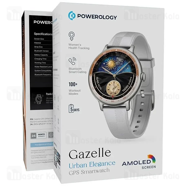 ساعت هوشمند پاورولوژی Powerology Gazelle Urban Elegance Smart Watch PSWGBT60