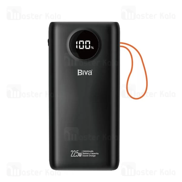 پاوربانک 30000 بیوا Biva BP-049 توان 22.5 وات همراه با کابل متصلپاوربانک 30000 بیوا Biva BP-049 توان 22.5 وات همراه با کابل متصل
