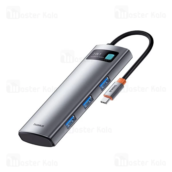 هاب 7 پورت بیسوس Baseus Metal Gleam 7 in 1 Multifunctional Type-C HUB WKWG020113 توان 100 وات