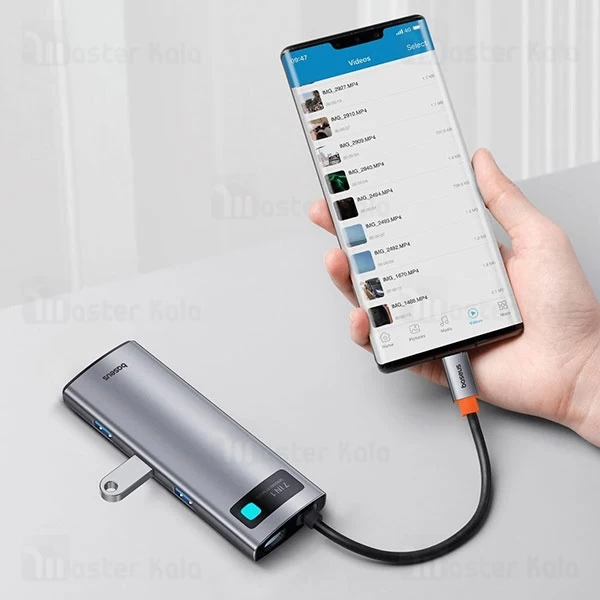 هاب 7 پورت بیسوس Baseus Metal Gleam 7 in 1 Multifunctional Type-C HUB WKWG020113 توان 100 وات