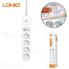 چند راهی برق و شارژر الدینیو LDNIO SE1-C دارای 4 پورت