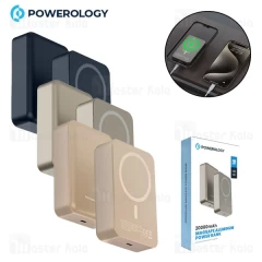 پاوربانک وایرلس 20000 مگ سیف پاورولوژی Powerology Magsafe Aluminum PPBCHA33 توان 20 وات
