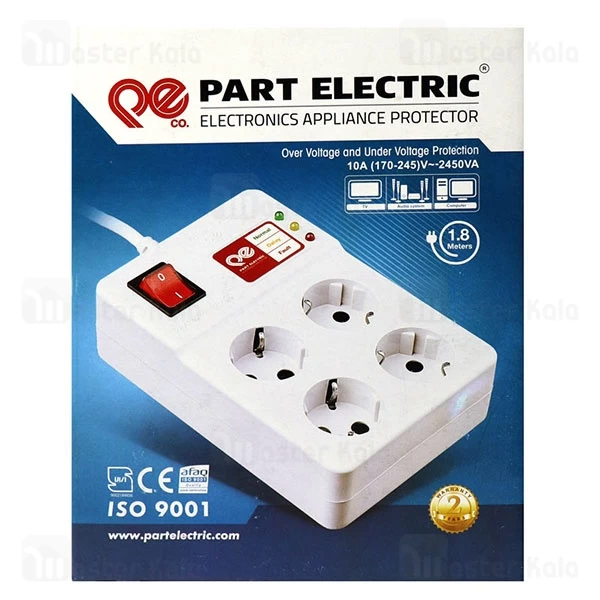 چند راهی و محافظ برق پارت الکتریک Part Electric PE2204