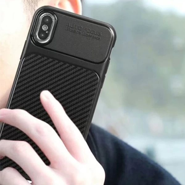 قاب ژله ای طرح چرم فیبر کربنی Xiaomi Mi A2 Lite / Redmi 6 Pro مدل Auto Focus