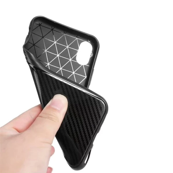 قاب محافظ طرح چرم Xiaomi Mi 8 / Mi8 Auto Focus Fiber Carbon Case