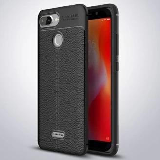 قاب محافظ ژله ای طرح چرم Xiaomi Redmi 6 مدل Auto Focus