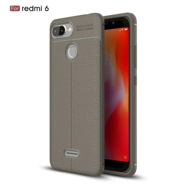 قاب محافظ ژله ای طرح چرم Xiaomi Redmi 6 مدل Auto Focus