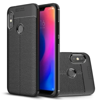 قاب محافظ ژله ای طرح چرم Xiaomi Mi A2 Lite/Redmi 6 Pro مدل Auto Focus
