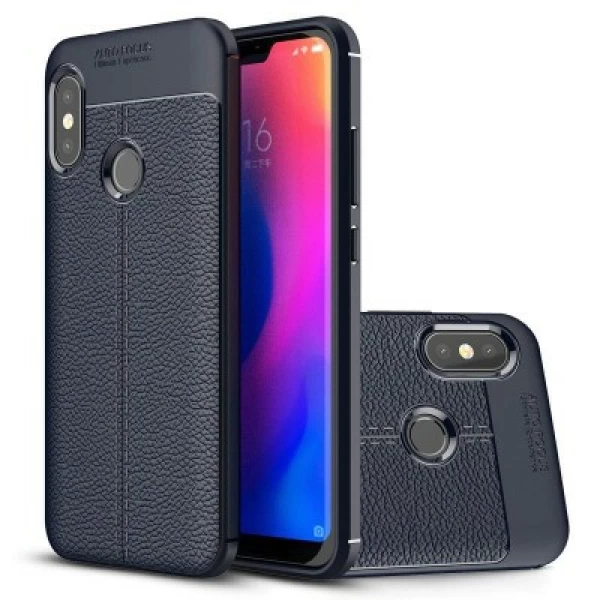 قاب محافظ ژله ای طرح چرم Xiaomi Mi A2 Lite/Redmi 6 Pro مدل Auto Focus