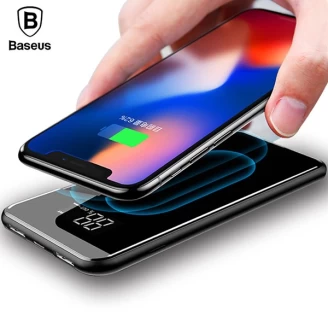 پاوربانک وایرلس 8000 میلی آمپر بیسوس Baseus Full Screen Bracket Wireless Charge Power Bank