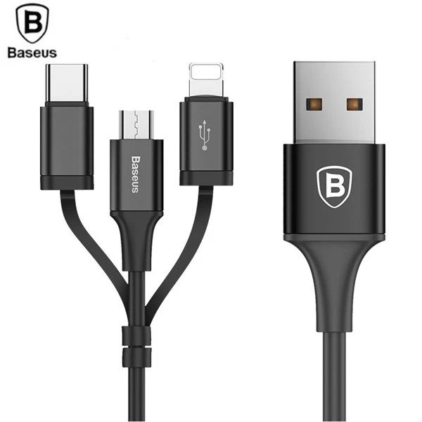 کابل شارژ سه کاره بیسوس Baseus ZY01 Excellent Three in One Cable