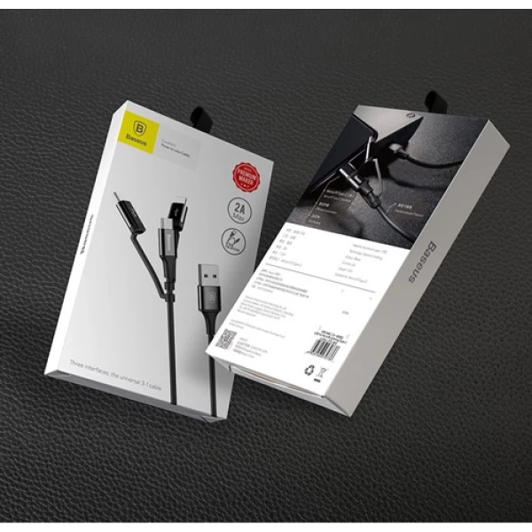 کابل شارژ سه کاره بیسوس Baseus ZY01 Excellent Three in One Cable