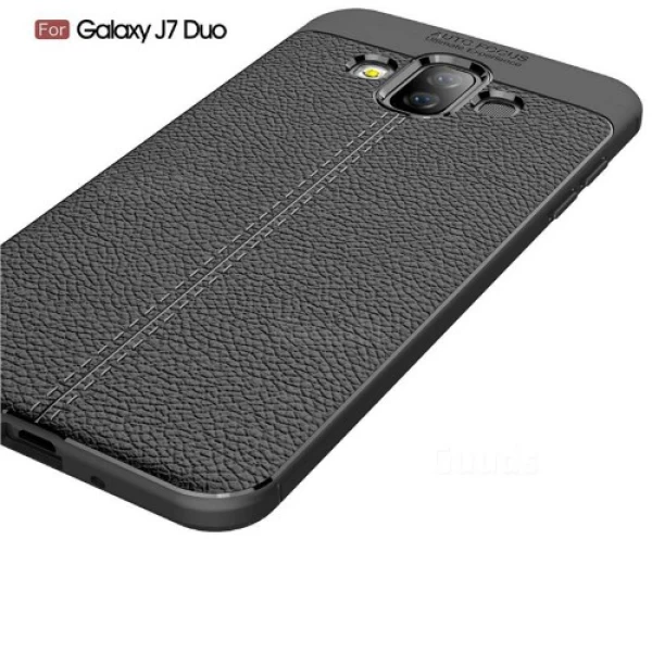 قاب محافظ ژله ای طرح چرم Becation Auto Focus Case Samsung Galaxy J7 DUO