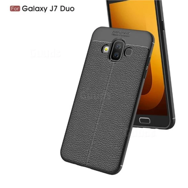 قاب محافظ ژله ای طرح چرم Becation Auto Focus Case Samsung Galaxy J7 DUO