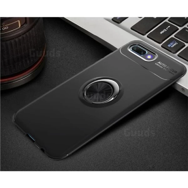 قاب محافظ ژله ای طرح چرم انگشتی Becation Auto Focus Magnetic Ring Case Huawei Honor 10