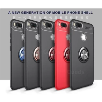 قاب محافظ ژله ای طرح چرم انگشتی Becation Auto Focus Magnetic Ring Case Xiaomi Mi A1 / 5X