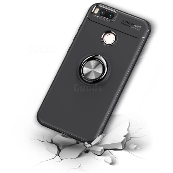 قاب محافظ ژله ای طرح چرم انگشتی Becation Auto Focus Magnetic Ring Case Xiaomi Mi A1 / 5X