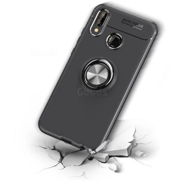 قاب محافظ ژله ای طرح چرم انگشتی Auto Focus Magnetic Ring Case Huawei Nova 3e / P20 Lite