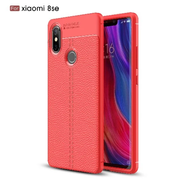 قاب محافظ ژله ای طرح چرم Xiaomi Mi 8 SE / Mi8 SE مدل Auto Focus
