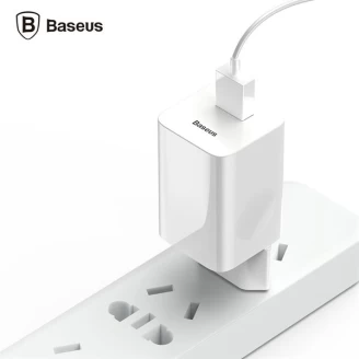شارژر دیواری تک پورت Qualcomm 3.0 بیسوس Baseus Wireless Quick Charger مناسب شارژ سریع شارژ وایرلس