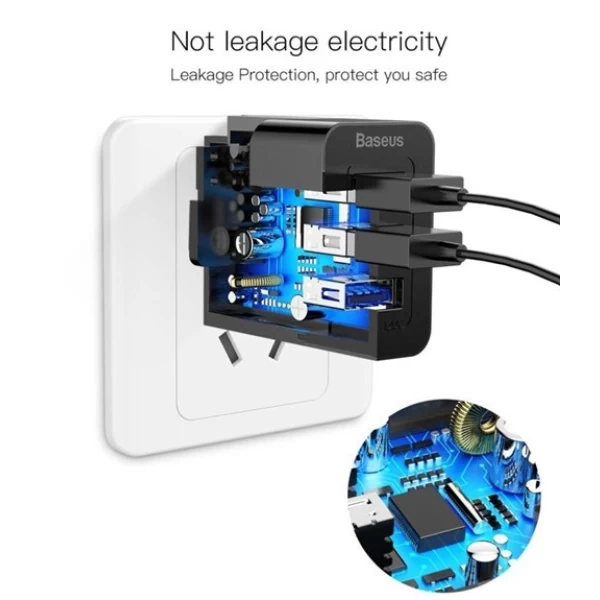 شارژر دیواری 3 پورت بیسوس Baseus Duke Universal Travel Charger