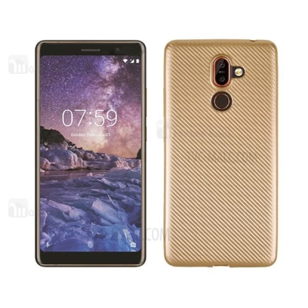 قاب فیبر کربنی Nokia 7 Plus Haimen Fiber Carbon Texture