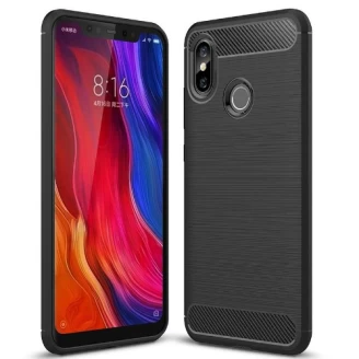 قاب محافظ ژله ای شیائومی Xiaomi Mi 8 / Mi8 Rugged Armor Fiber Carbon