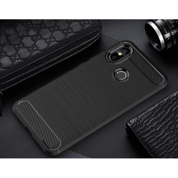 قاب محافظ ژله ای شیائومی Xiaomi Mi 8 / Mi8 Rugged Armor Fiber Carbon