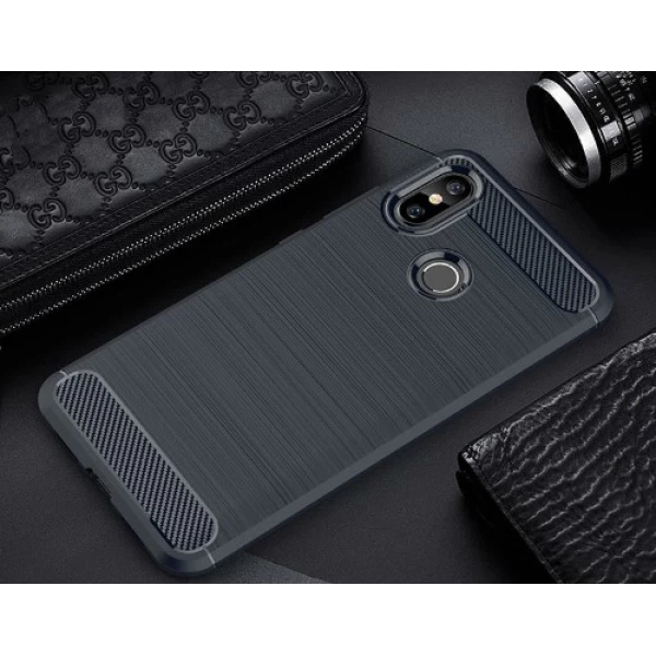 قاب محافظ ژله ای شیائومی Xiaomi Mi 8 / Mi8 Rugged Armor Fiber Carbon