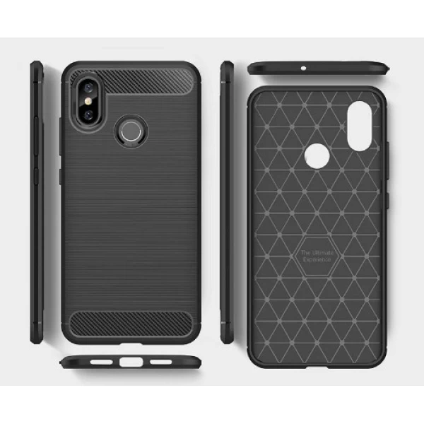 قاب محافظ ژله ای شیائومی Xiaomi Mi 8 / Mi8 Rugged Armor Fiber Carbon