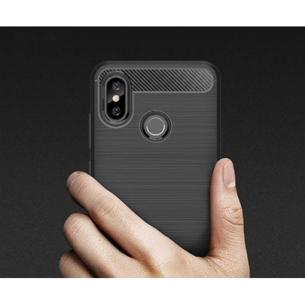 قاب محافظ ژله ای شیائومی Xiaomi Mi 8 / Mi8 Rugged Armor Fiber Carbon