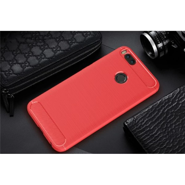 قاب محافظ ژله ای شیائومی Xiaomi Mi A1 / Mi 5x Rugged Armor Fiber Carbon