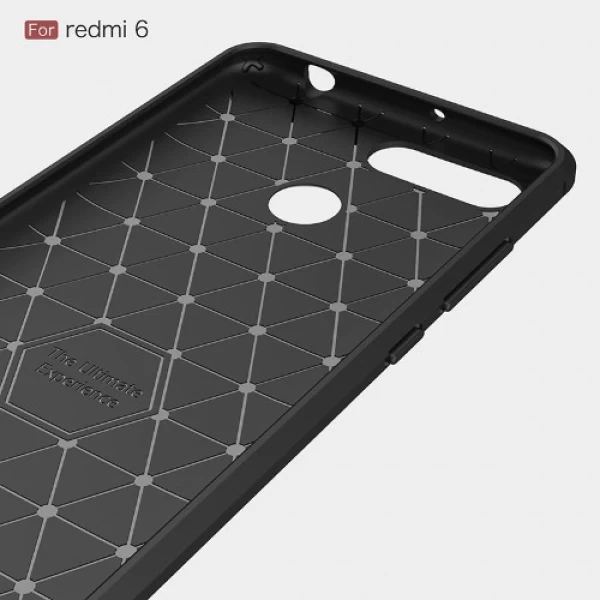 قاب محافظ ژله ای شیائومی Xiaomi Redmi 6 Rugged Armor Fiber Carbon