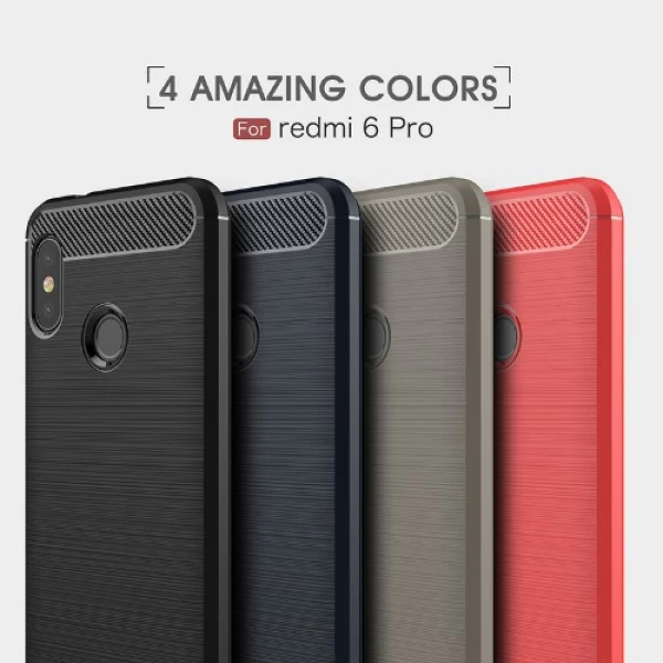 قاب فیبر کربنی شیائومی Xiaomi Mi A2 Lite / Redmi 6 Pro Fiber Carbon Rugged Armor