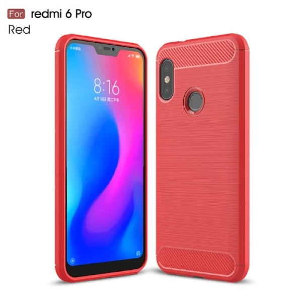 قاب فیبر کربنی شیائومی Xiaomi Mi A2 Lite / Redmi 6 Pro Fiber Carbon Rugged Armor
