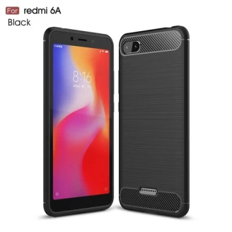 قاب محافظ ژله ای شیائومی Xiaomi Redmi 6A Rugged Armor Fiber Carbon