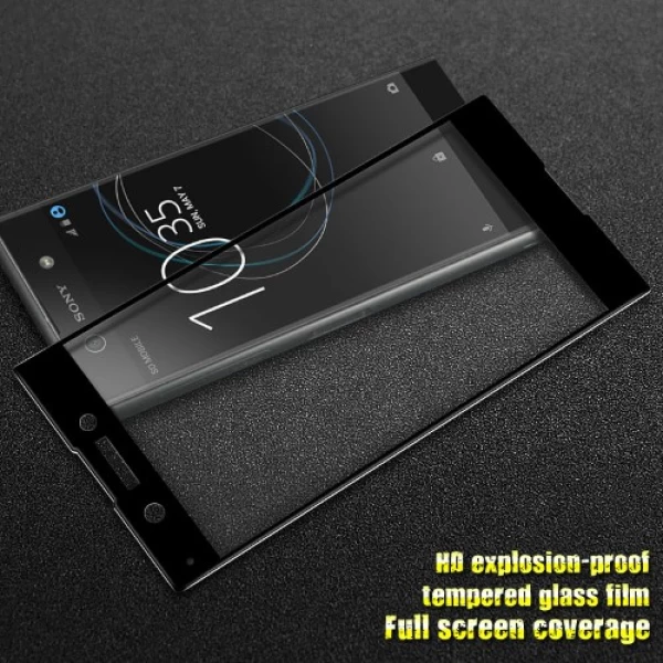 گلس تمام صفحه دور چسب Sony Xperia XA1 Glass Full Screen Protector
